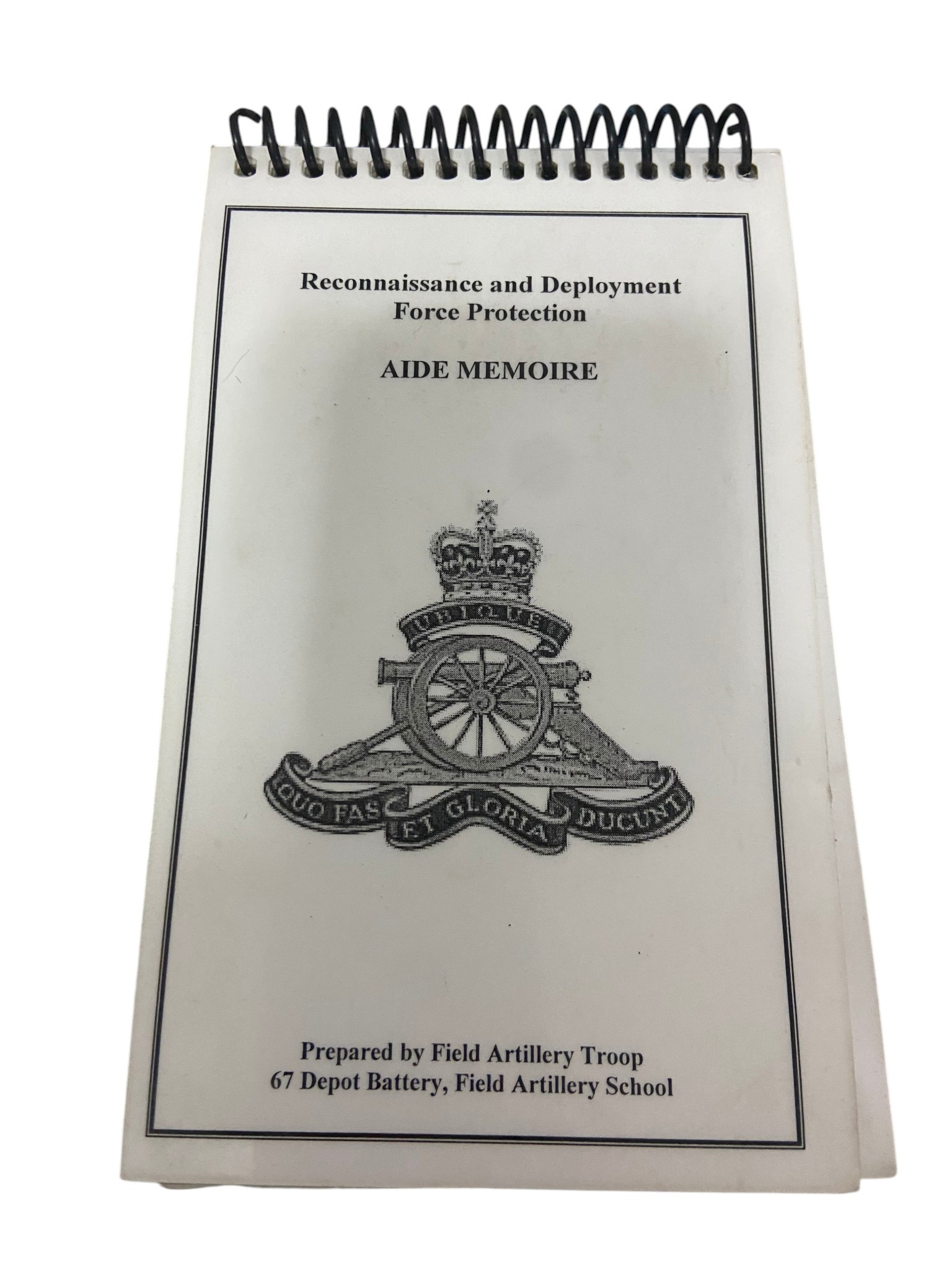 Canadian Armed Forces Reconnaissance & Deployment Force Protection Aide Memoire
