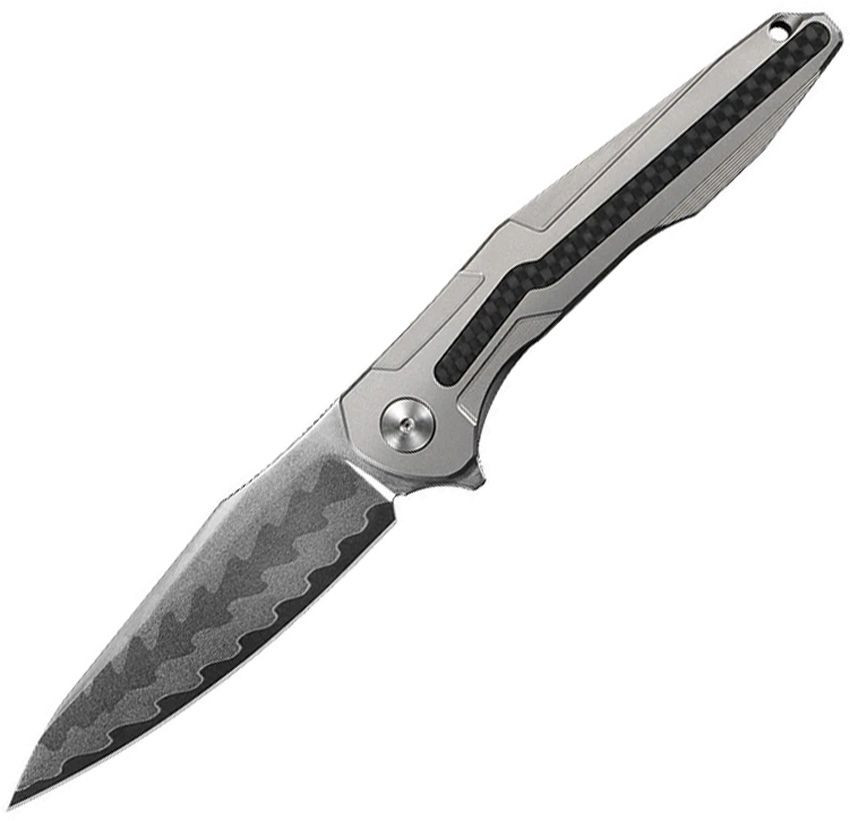 Wartex Framelock Silver Ti