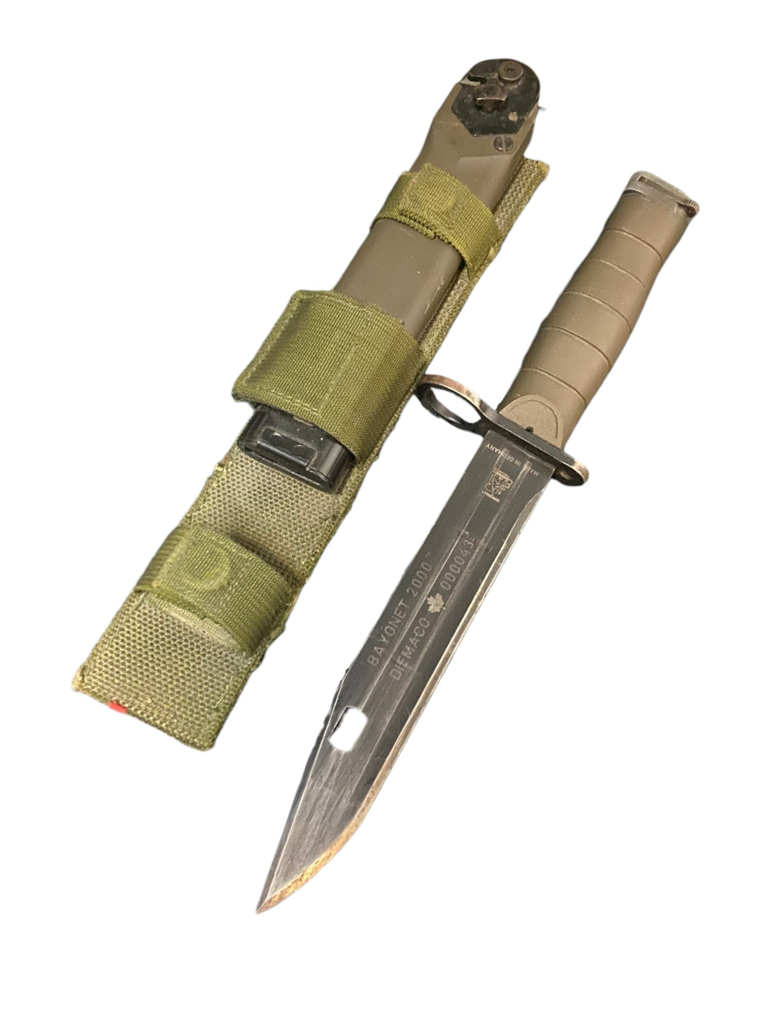 Canadian Armed Forces Early C7/C8 Eickhorn Bayonet & Scabbard W/Frog