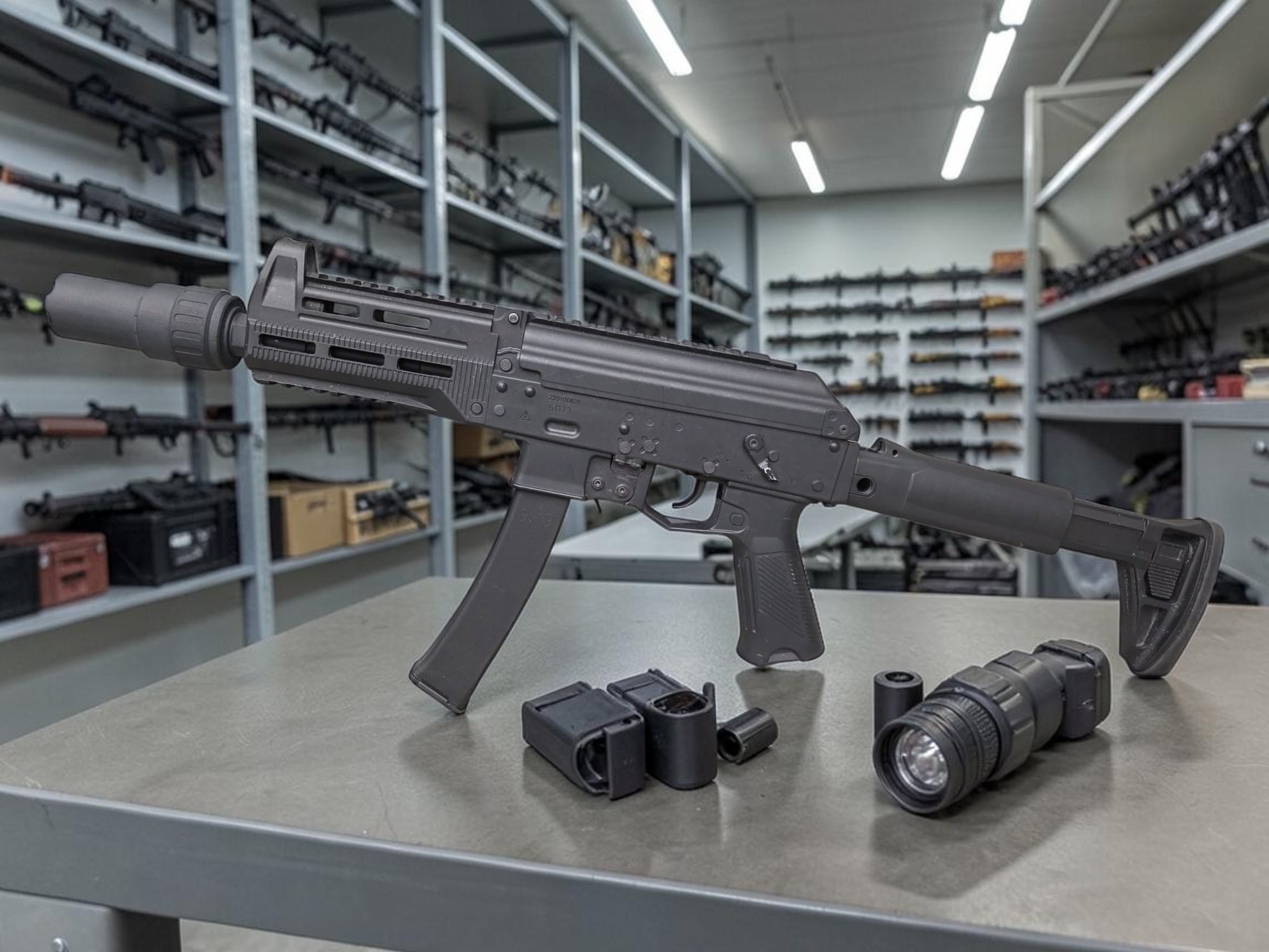 WELL PRO WE06 Airsoft AEG SMG w/ MOSFET - Package - USEDⓈ