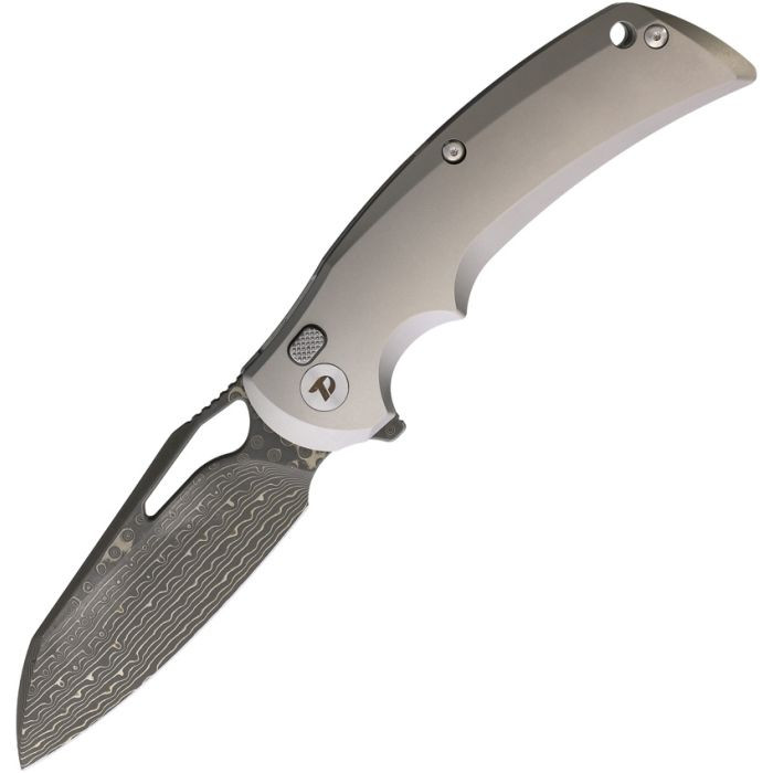 Button Lock Ti/Damascus