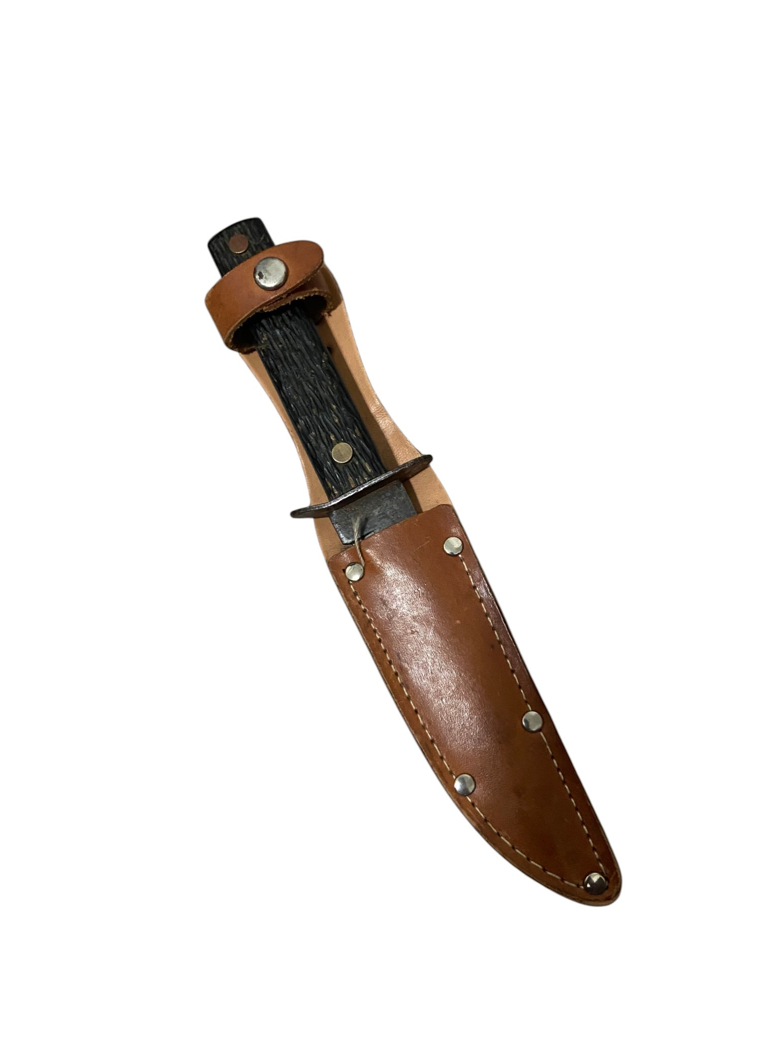 Vintage Imperial PROV RI Hunting Knife W/Leather Sheath