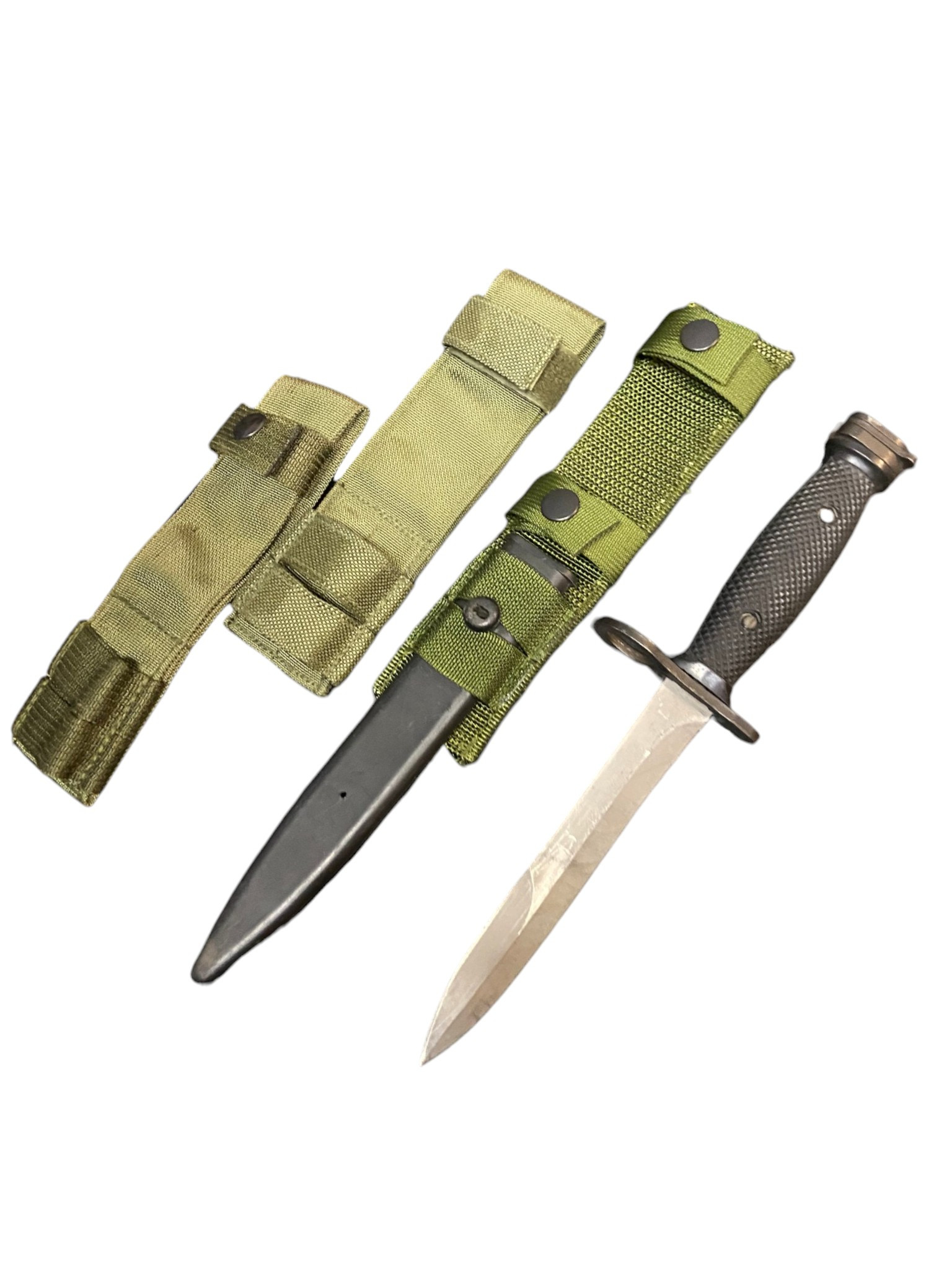 Canadian Armed Forces C7 Nella Bayonet & Scabbard W/ Spare Frog Set - Dated 1998