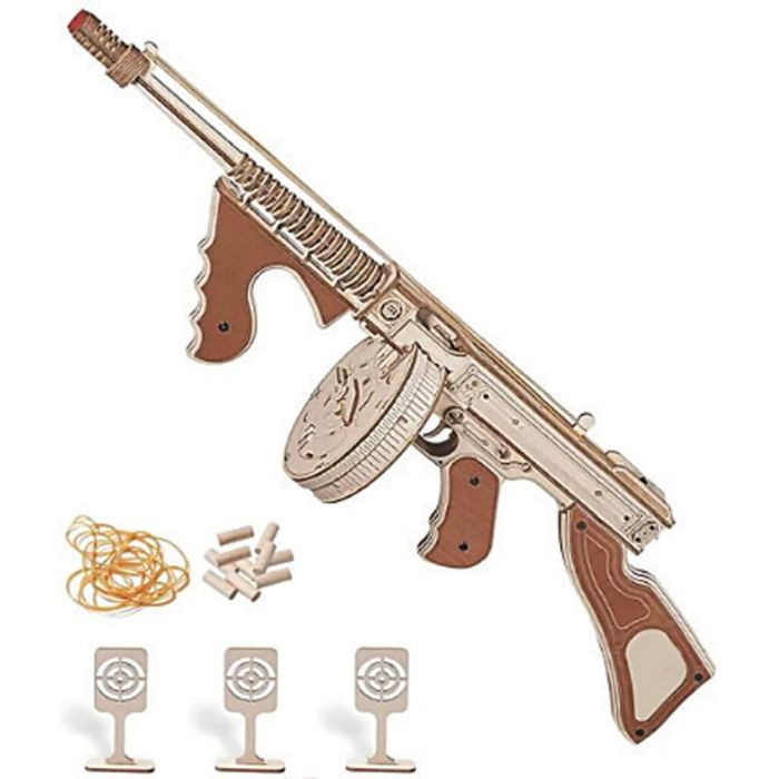 Wood Puzzle Tommy Gun