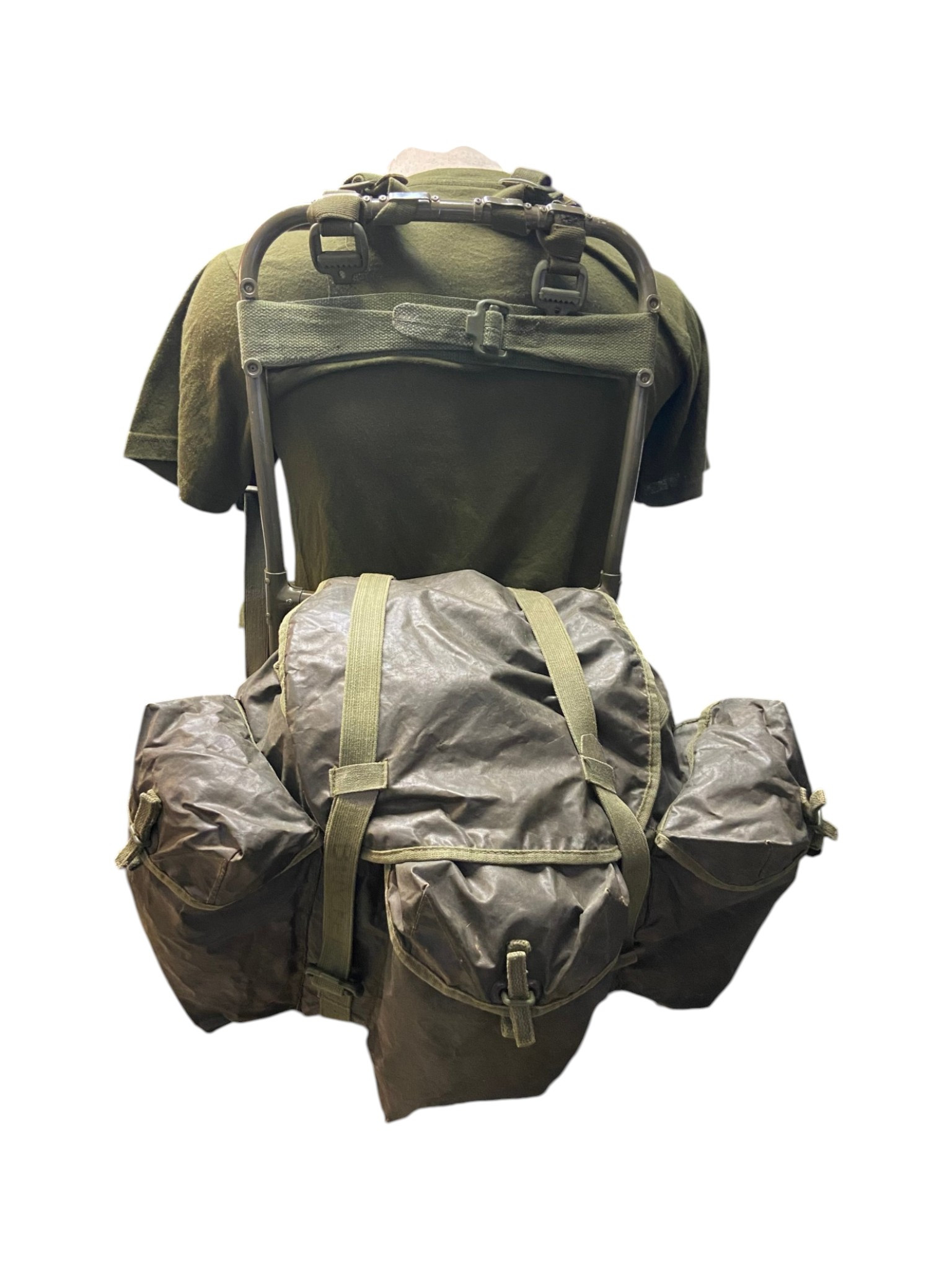Canadian Jump Ruck Canadian Armed Forces 64' Pattern Rubberized Ruck W/Frame & Straps
