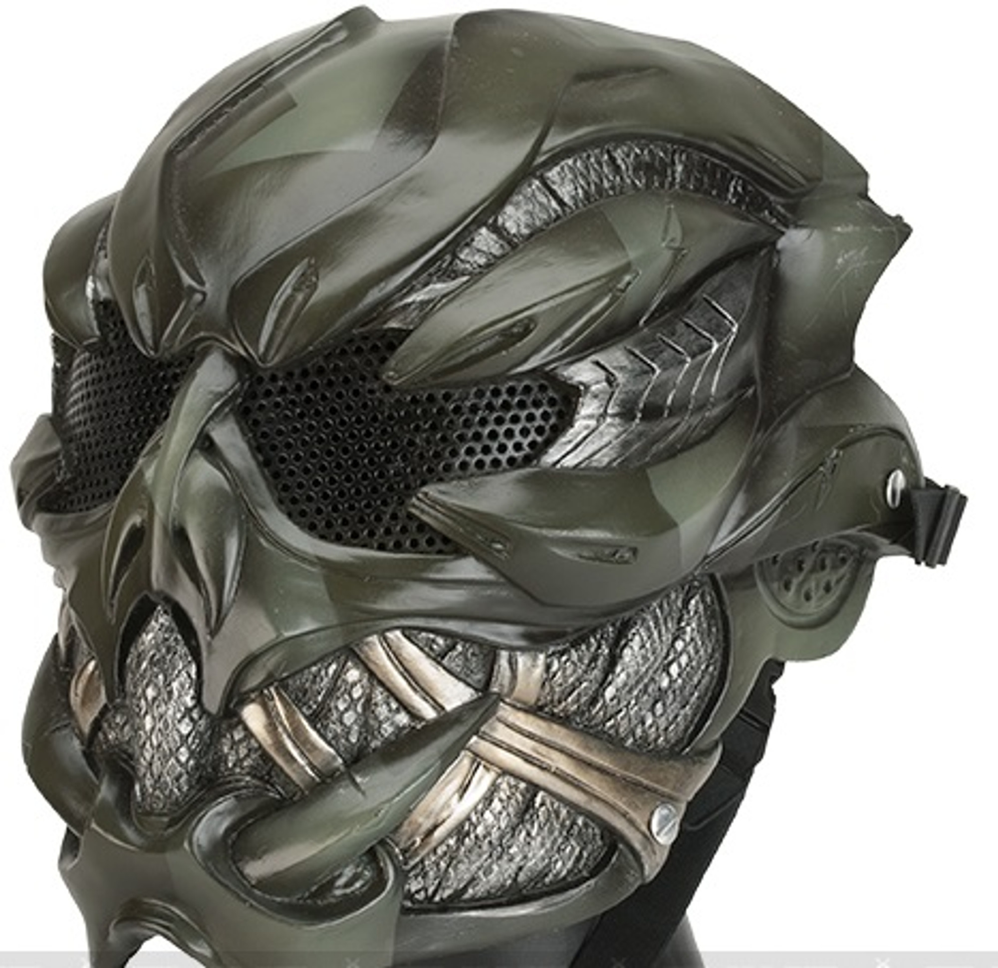 R-Custom Fiberglass Mask w/Wire Mesh Gunner - Woodland