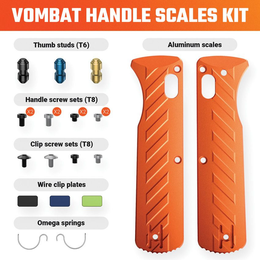 Vosteed Vombat Handle Scale Kit Orange