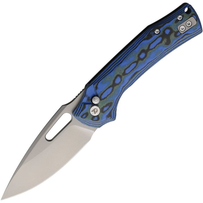 Button Linerlock Blue mic