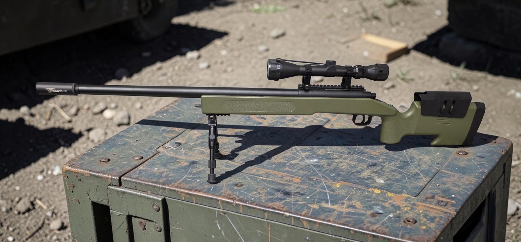 ASG McMillan USMC M40A3 SportLine Airsoft Sniper Rifle - Package - USEDⓈ