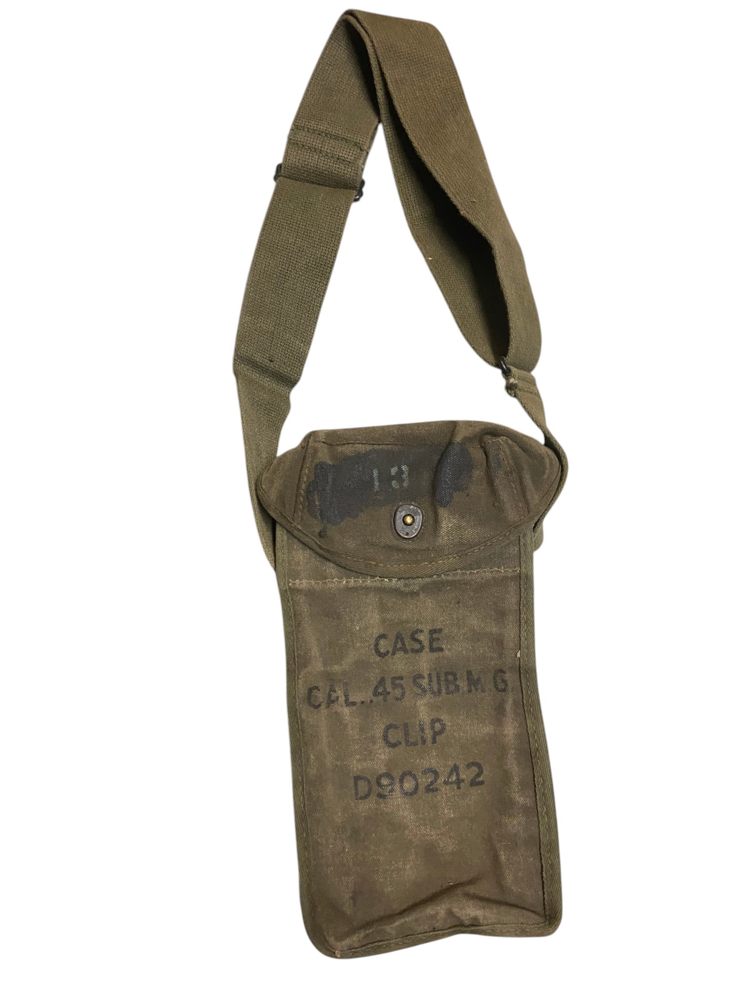 WW2/Post War U.S. Army  M3 Grease/Thompson .45 Magazine Pouch