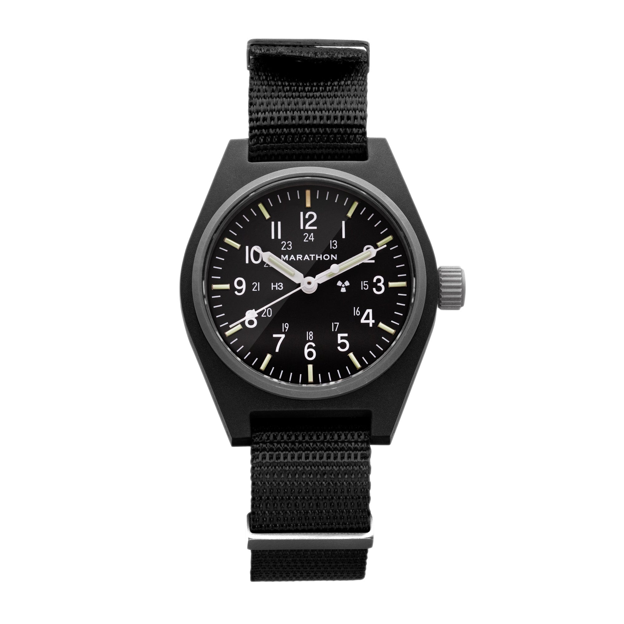 Marathon 34mm Black GPM Standard Issue Tritium Field Mechanical Type II Watch
