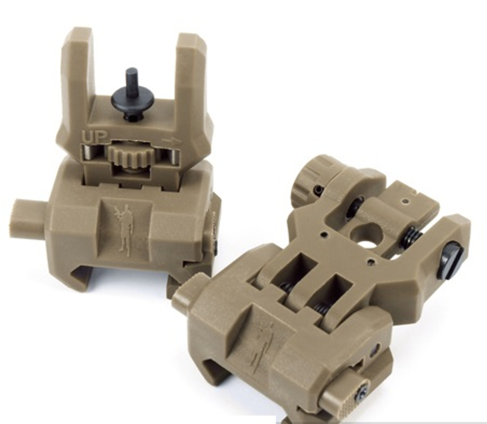 Command Arms (CAA) Licensed Low Profile Flip-up Sights Set - Dark Earth