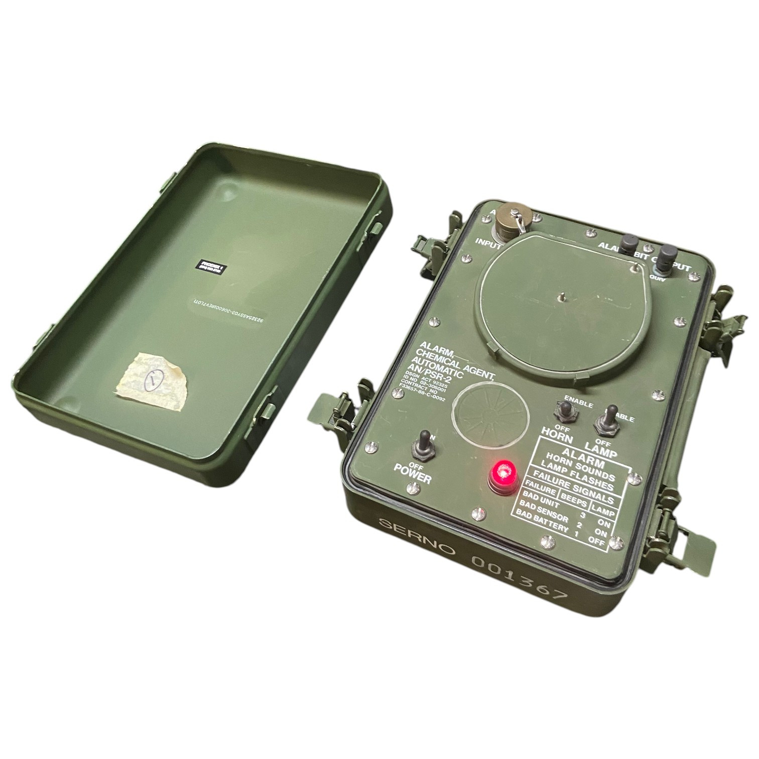 U.S. Armed Forces AN/PSR-2 NBC Chemical Agent Automatic Detector Alarm