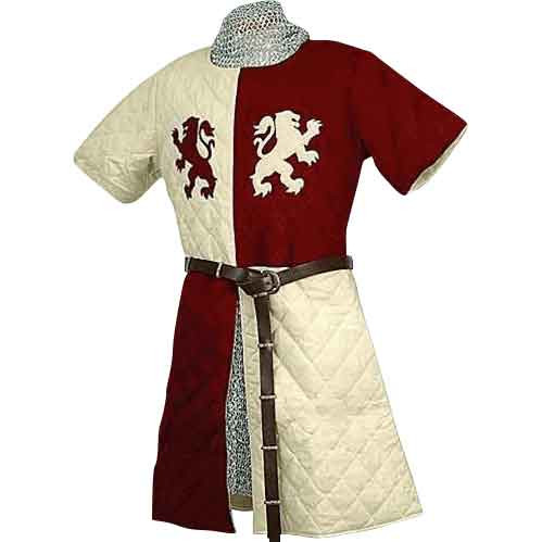 Windlass Heraldic Lions Quilted Surcoat Gambeson - L/XL