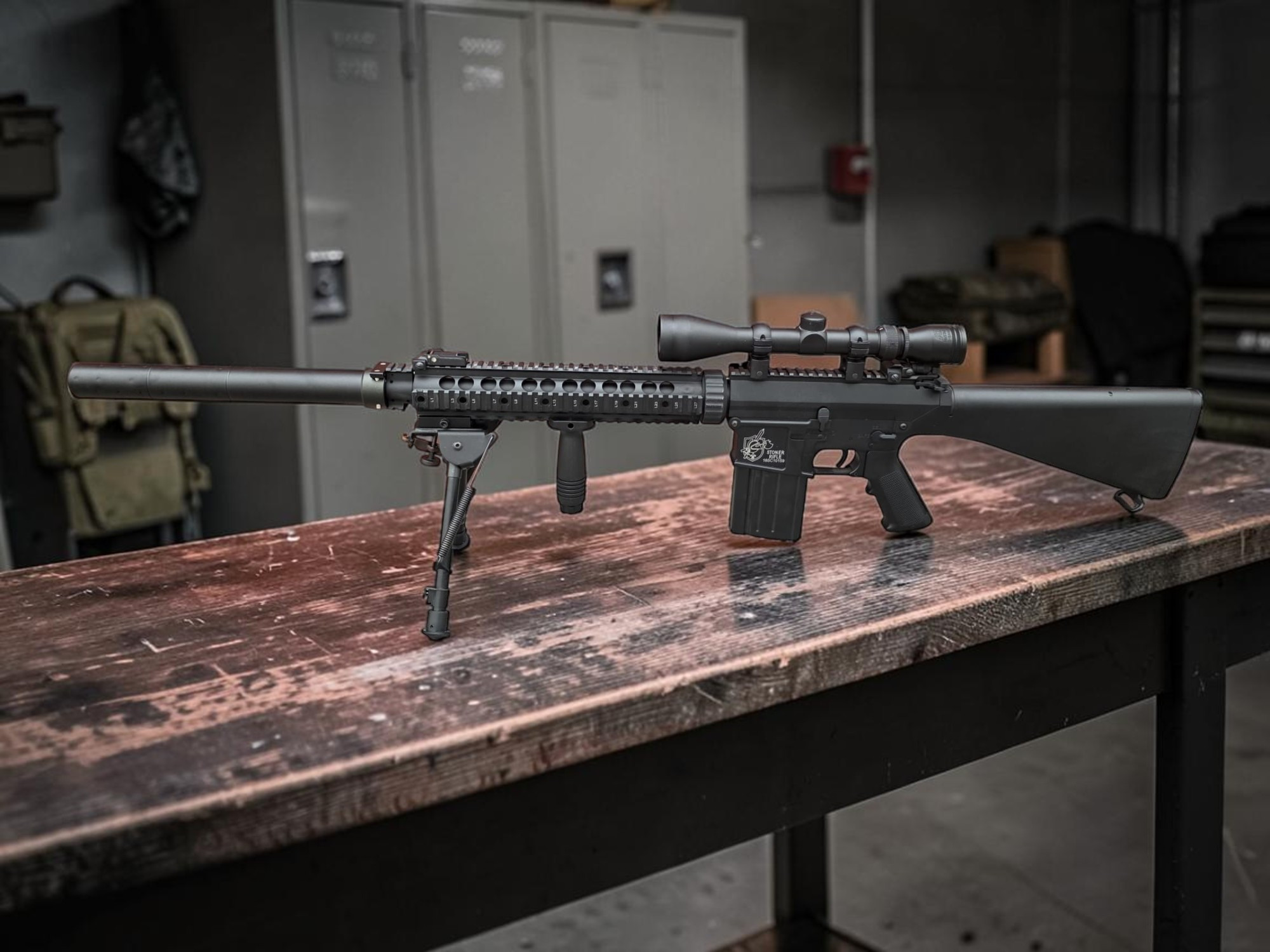 Full Size SR25 Precision Rifle Airsoft AEG - USEDⓈ