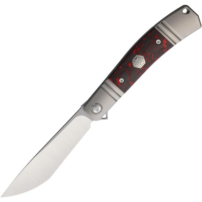 Framelock Gray Red CF