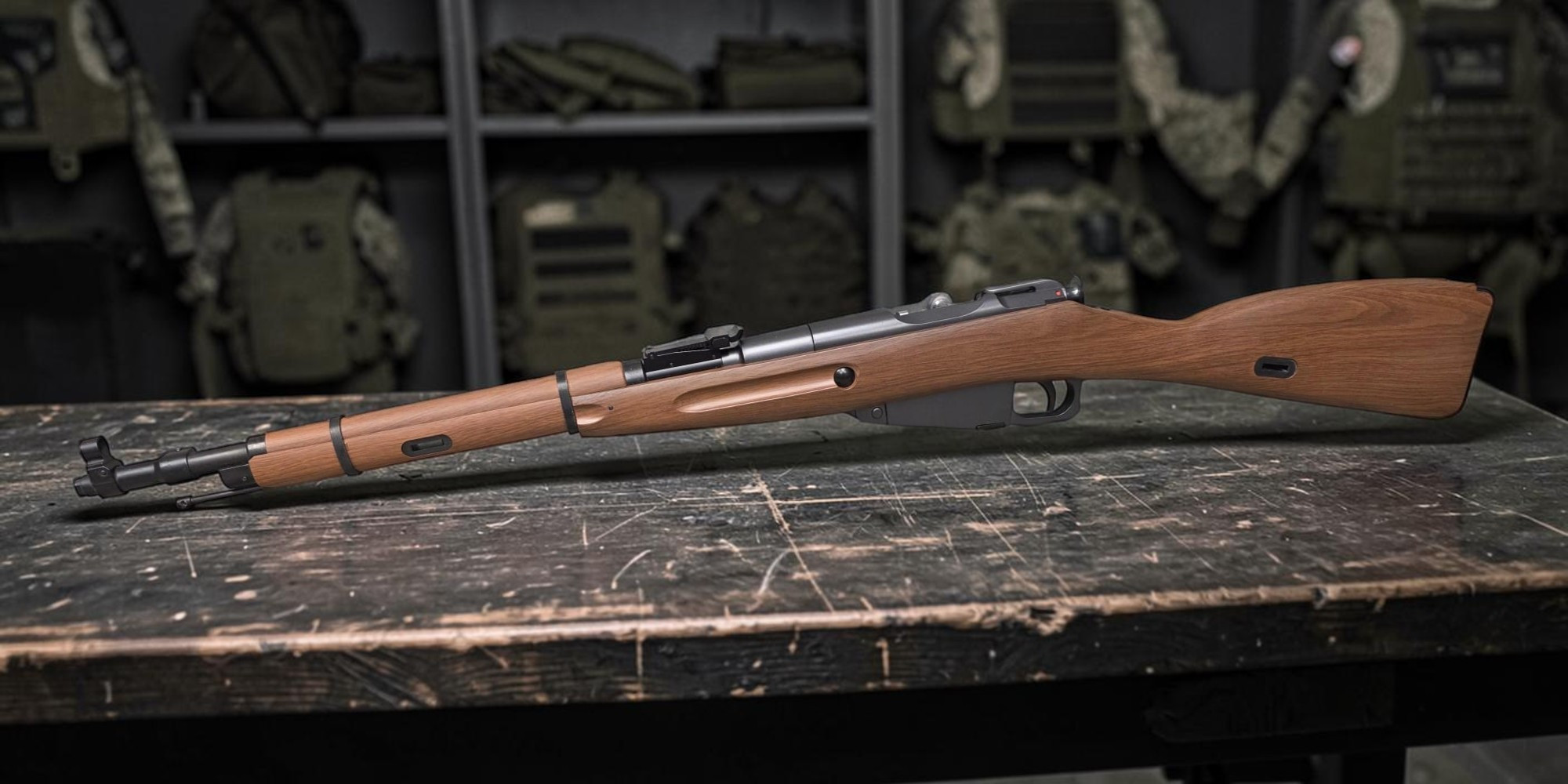 Wingun Mosin-Nagant M44 Carbine CO2 Powered Bolt Action Airsoft Rifle - Package - USEDⓈ