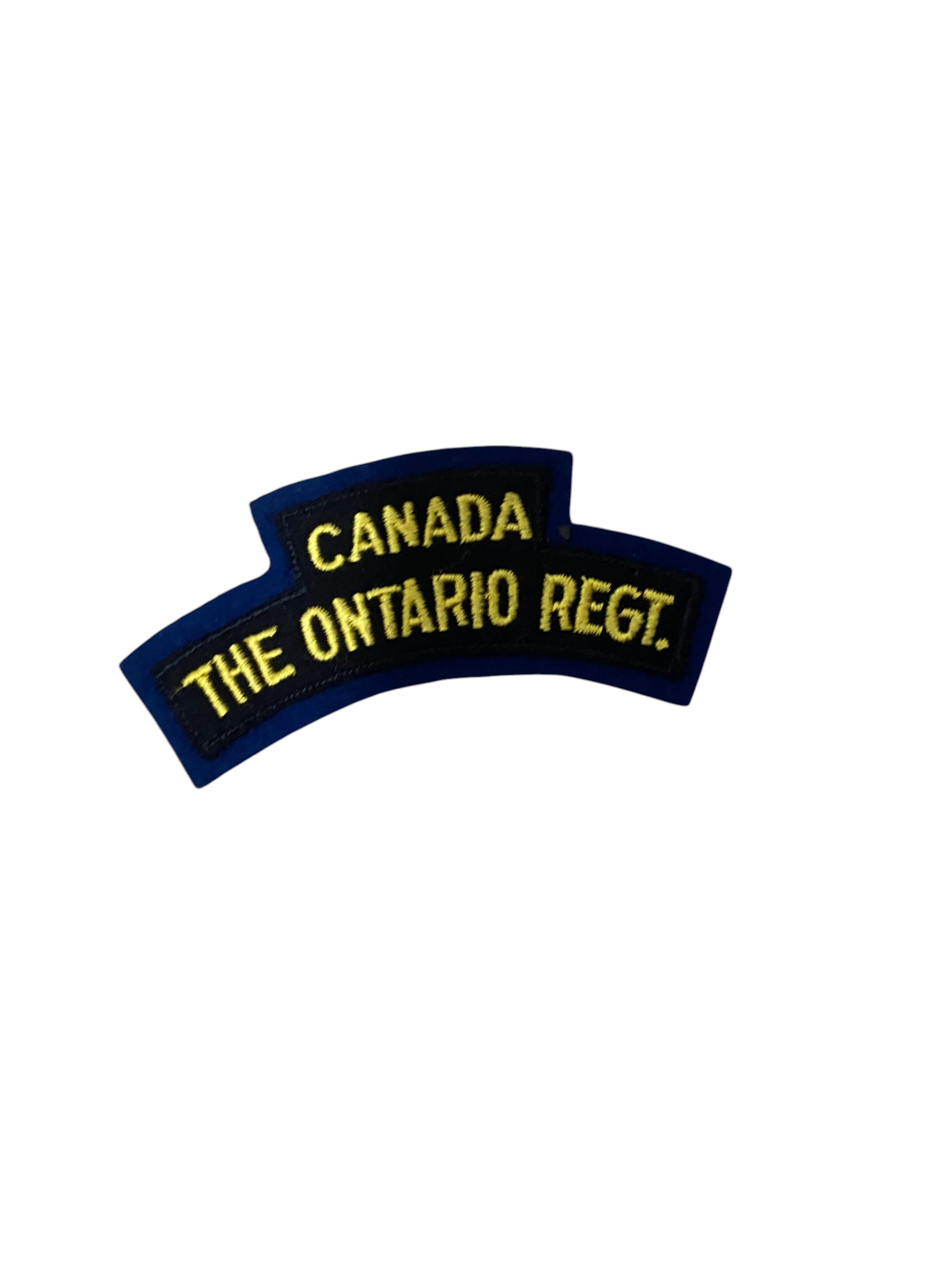 Royal Canadian Ontario Regiment Shoulder Tittle - Singular