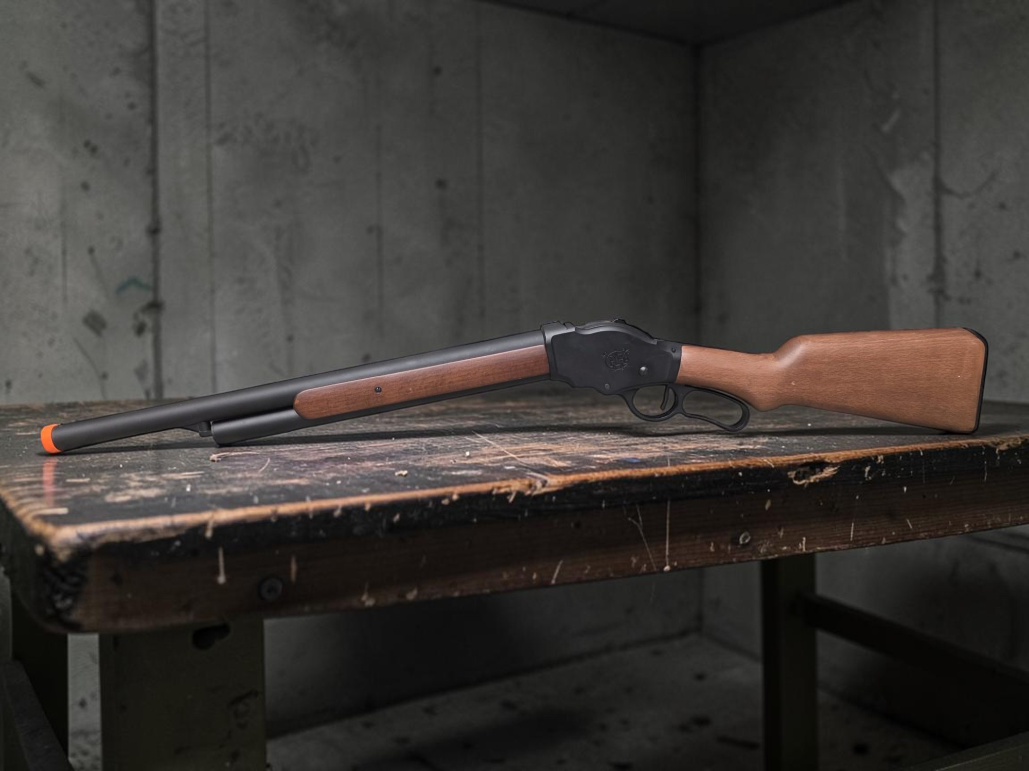 Golden Eagle M1887 Lever Action Gas Airsoft Shotgun - Package - USEDⓈ