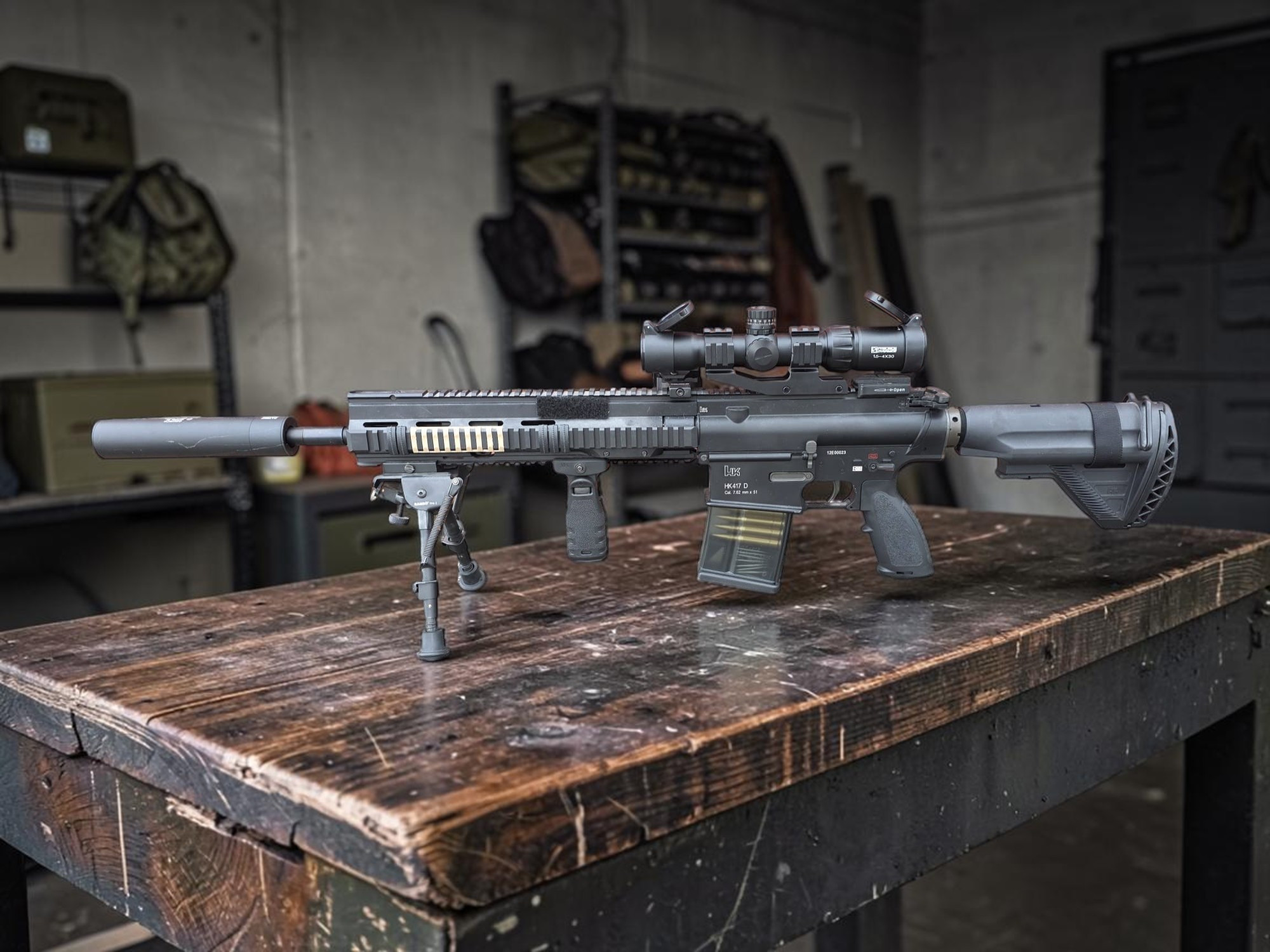 Umarex H&K 417 Full Metal Airsoft AEG Rifle - Package - USEDⓈ