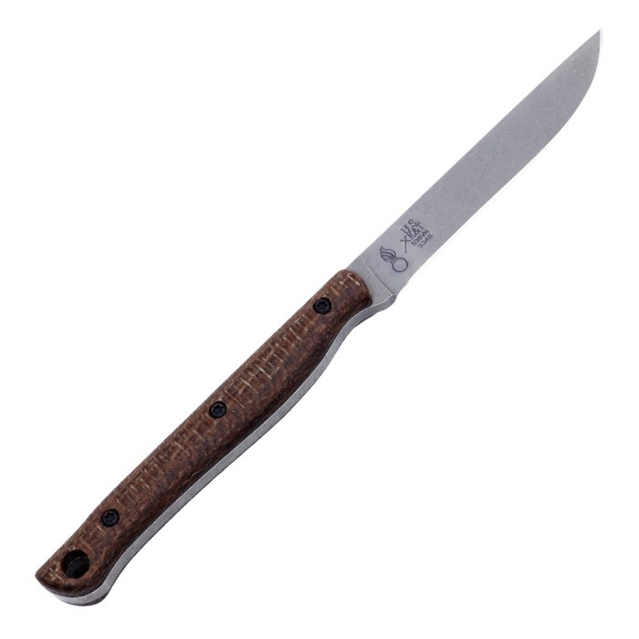 White River Exodus 3 Fixed Blade Knife, Magnacut - Micarta Natural Burlap