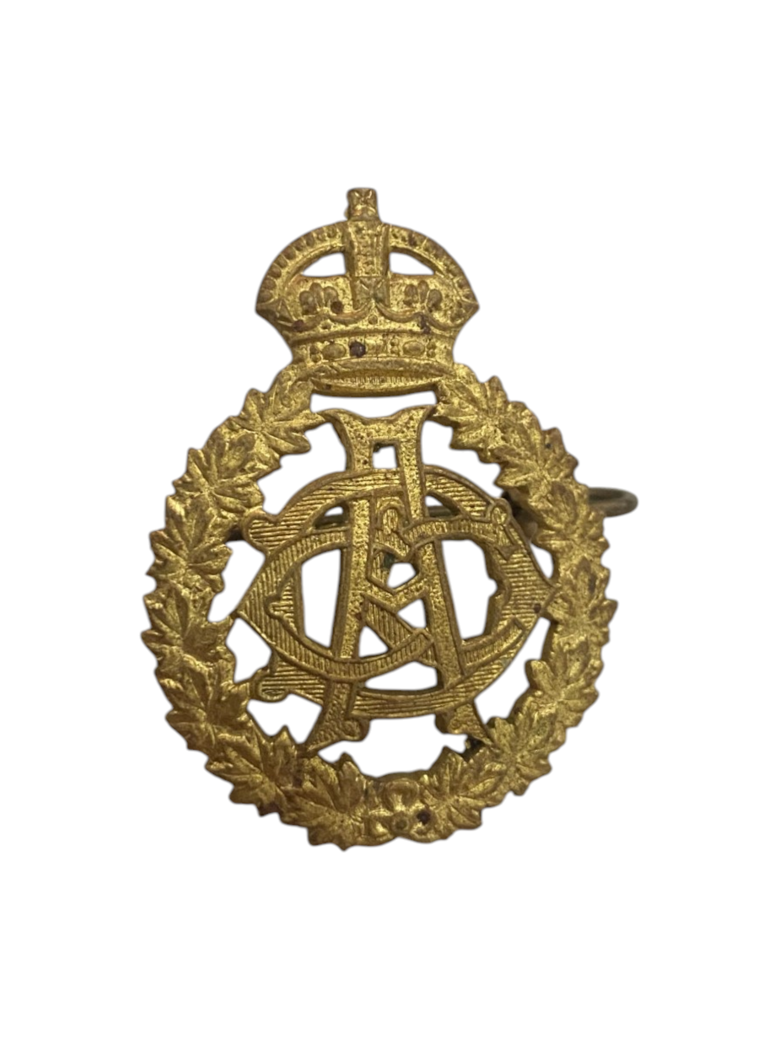 WW2 Canadian Army Dental Corps King's Crown Cap Badge