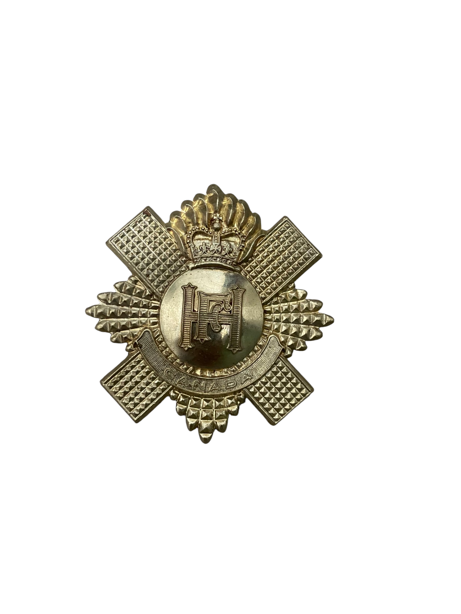 Highland Fusiliers Of Canada Queens Crown Cap Badge