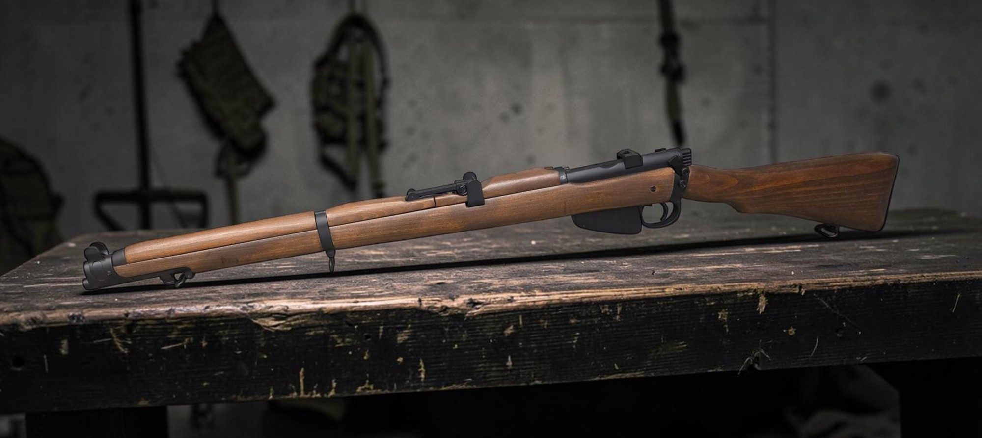 Double Bell Lee-Enfield SMLE Style No.1 MK III Shell-Ejecting Spring Power Airsoft Rifle- USEDⓈ