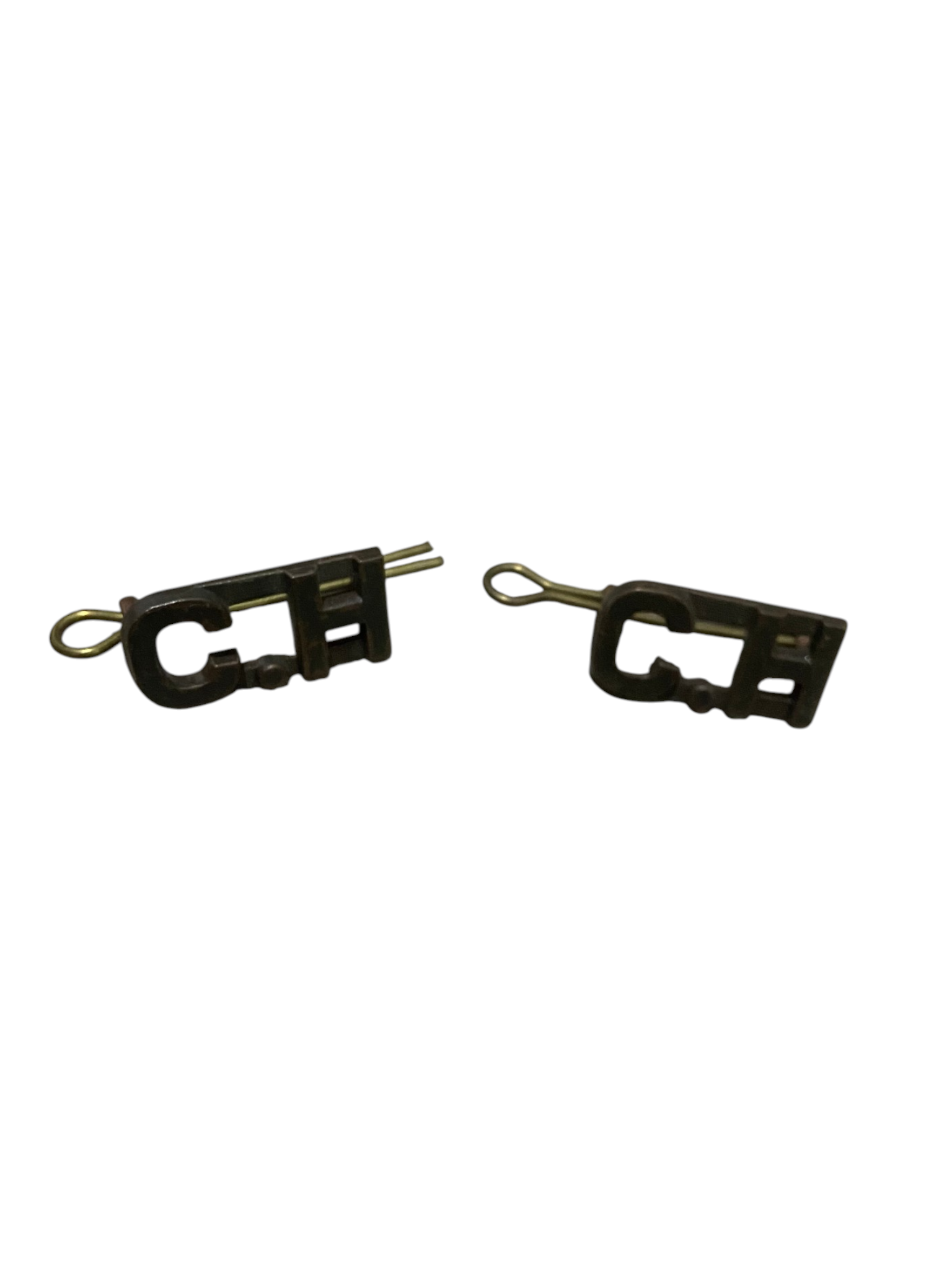 WW2 Calgary Highland Collar Dogs - Pair