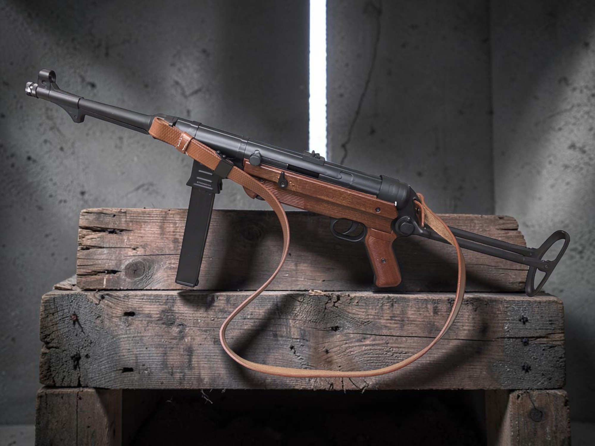 AGM MP40 WWII Full Metal Airsoft AEG Rifle - Package - BONEYARDⓈ