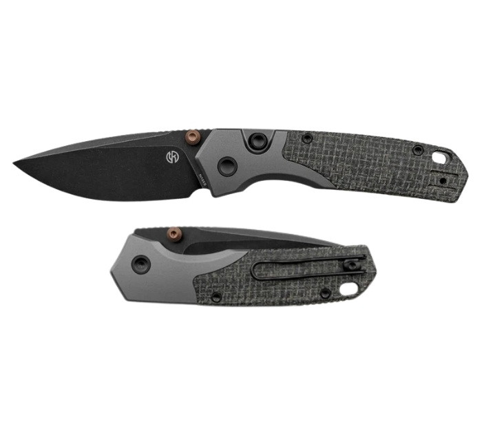 Vosteed Psyop 299 Button Liner Lock S35VN Black SW - Micarta Black