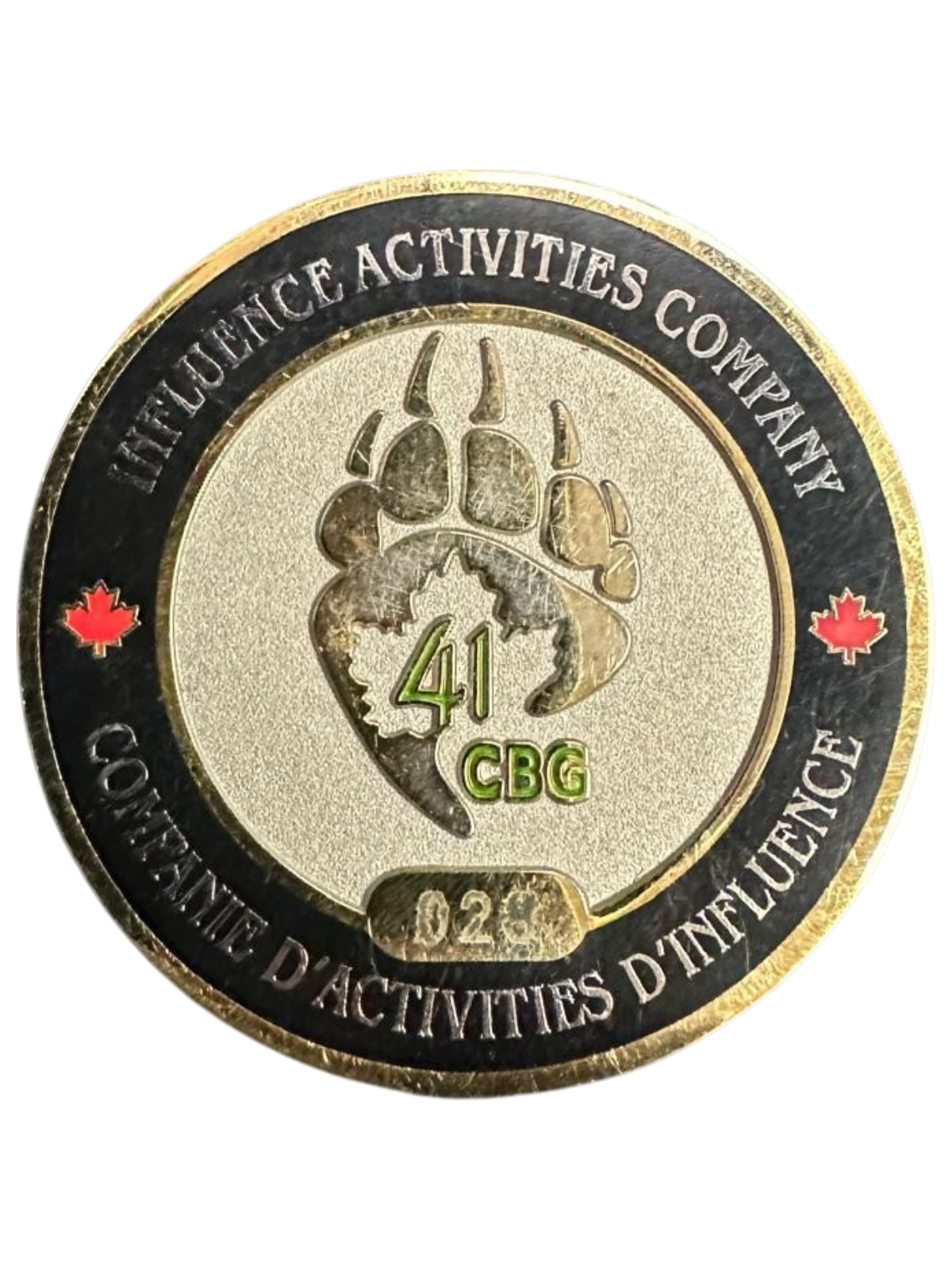 Canadian Afghanistan Influence Activities Company 41 CBG Challenge Coin