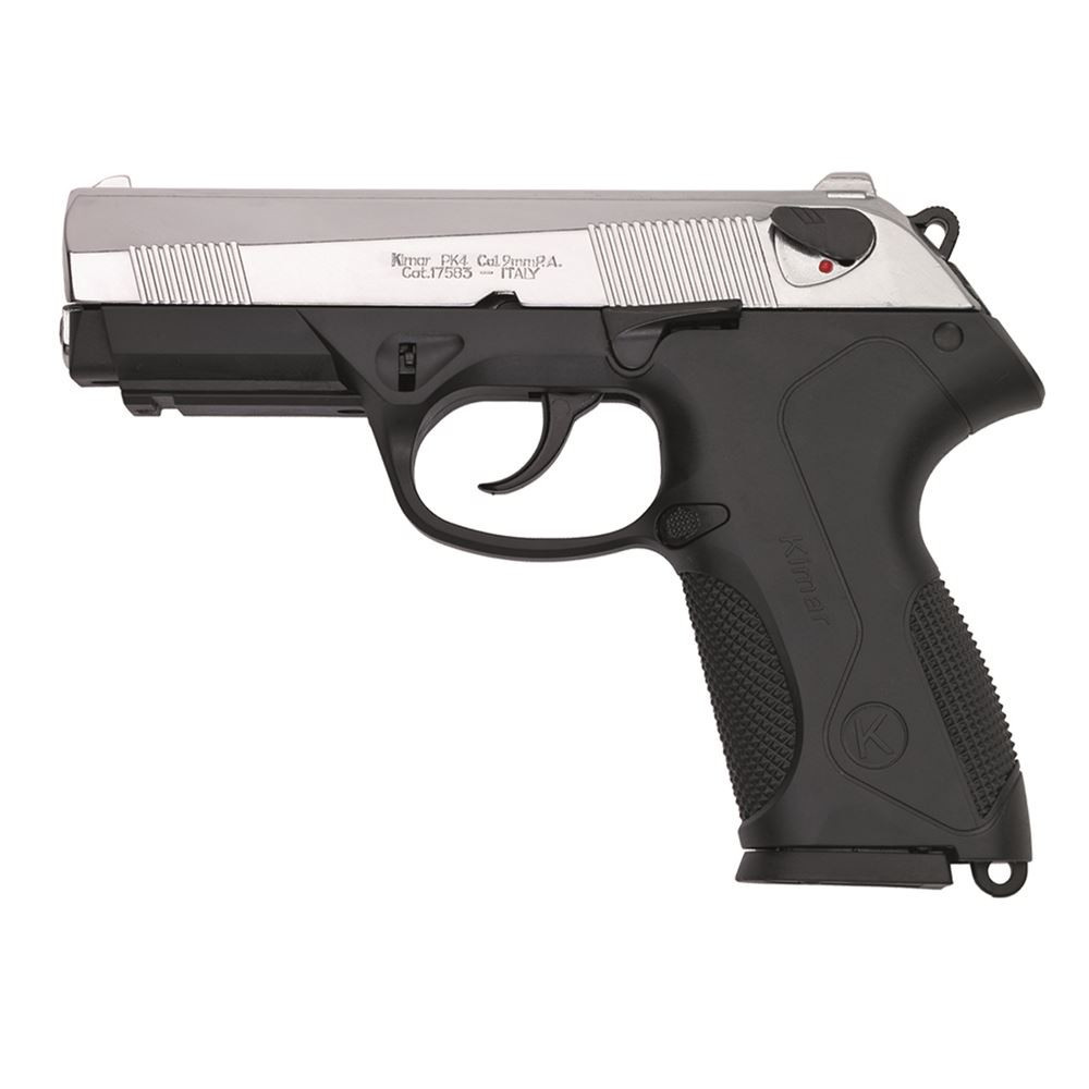 Kimar PK4 Semi-Automatic Blank Firing Pistol 9mm PAK Chrome