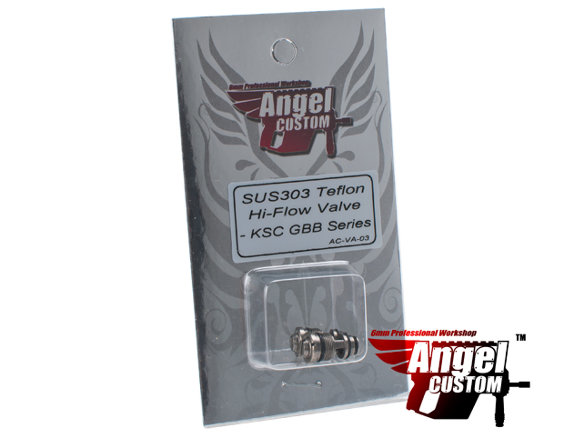 Angel Custom Teflon SUS303 Stainless Steel Hi-Flow Valve for KWA / KSC Series Airsoft GBB Pistols