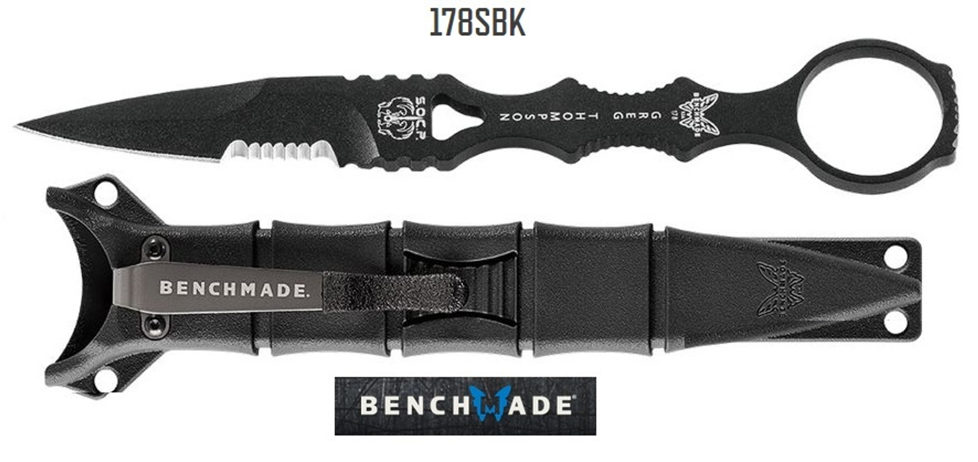 Benchmade 178SBK SOCP Dagger w/Black Sheath