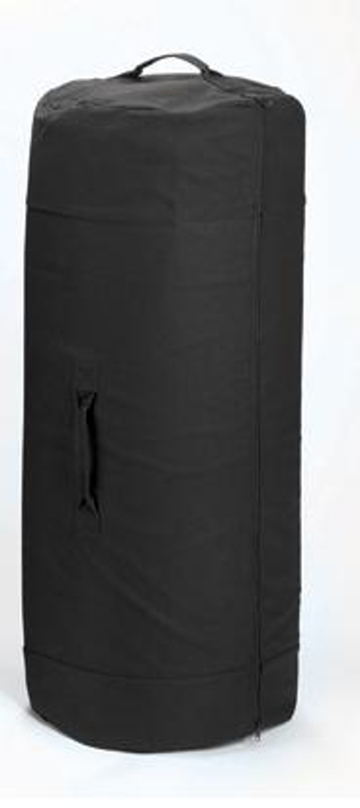 Zippered Canvas Duffle Bag - Standard - Black