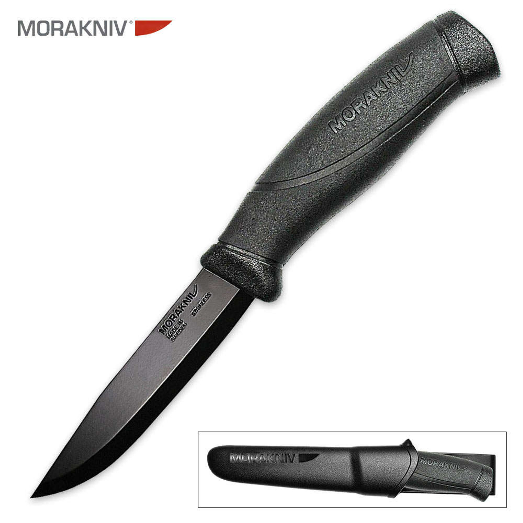 Morakniv Companion w/Sheath & Clip Black Blade