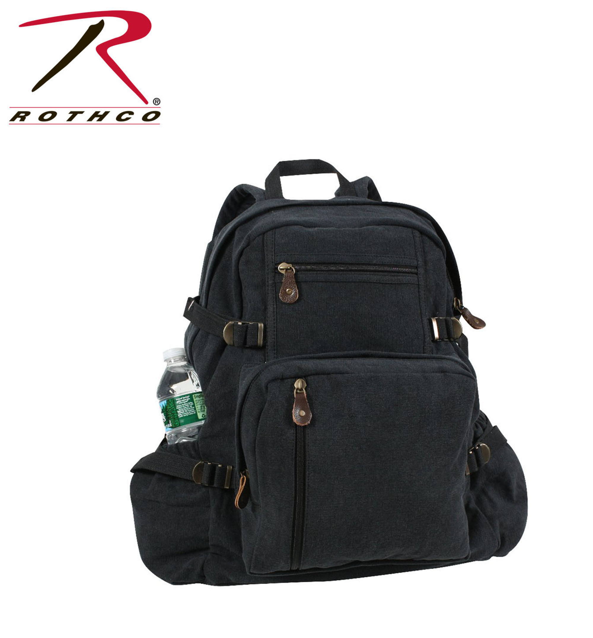 Rothco Jumbo Vintage Canvas Backpack - Black