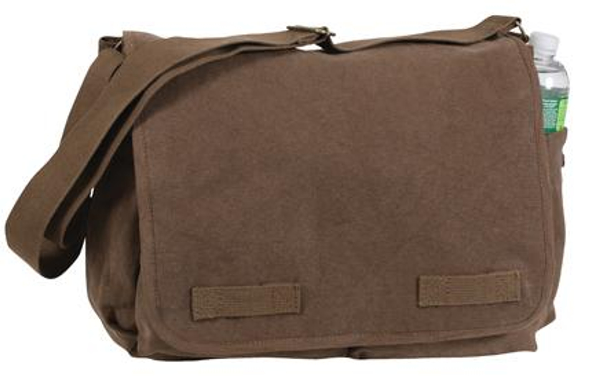 Rothco Vintage Washed Canvas Messenger Bag - Brown