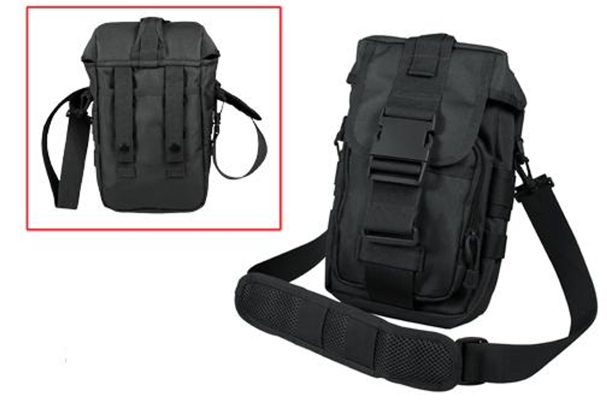 Rothco Flexipack MOLLE Tactical Shoulder Bag - Black