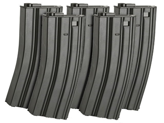 JG / Echo1 / CYMA 350rd Metal Hi-Cap Magazine For M4/M16/L85/SCAR Series Airsoft AEG (Set of 5)