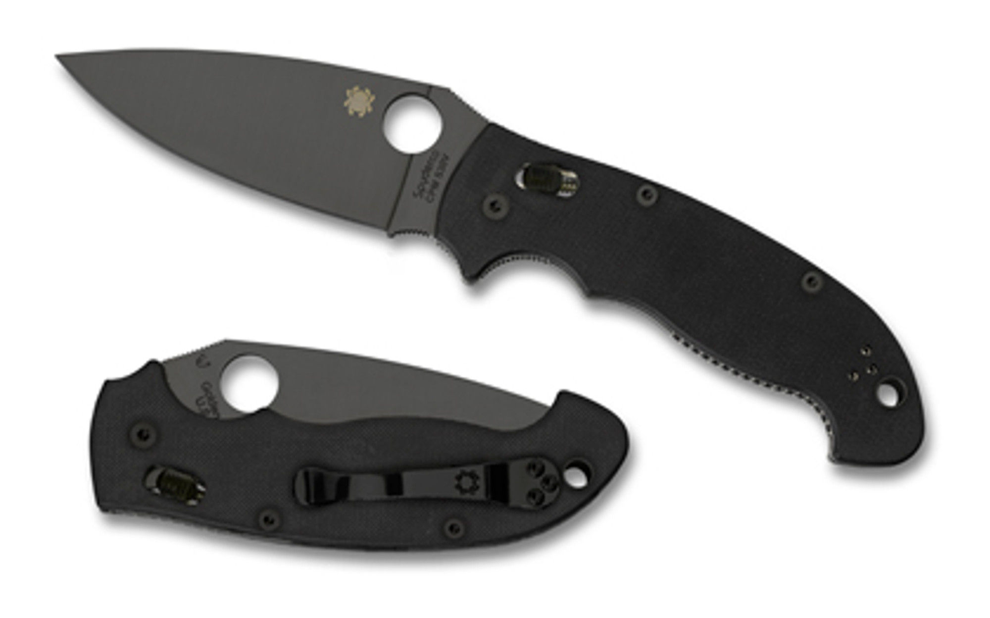 Spyderco C95GPBBK2 Manix 2 XL Black Blade Plain Edge