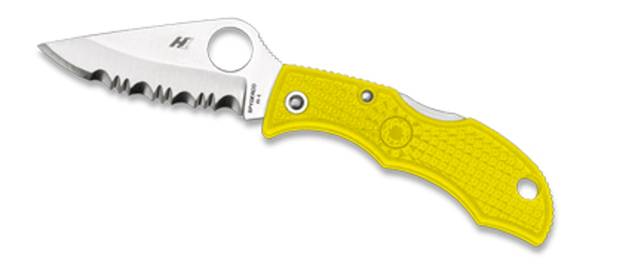 Spyderco CLYLS3 LadyBug H1 Yellow Serrated