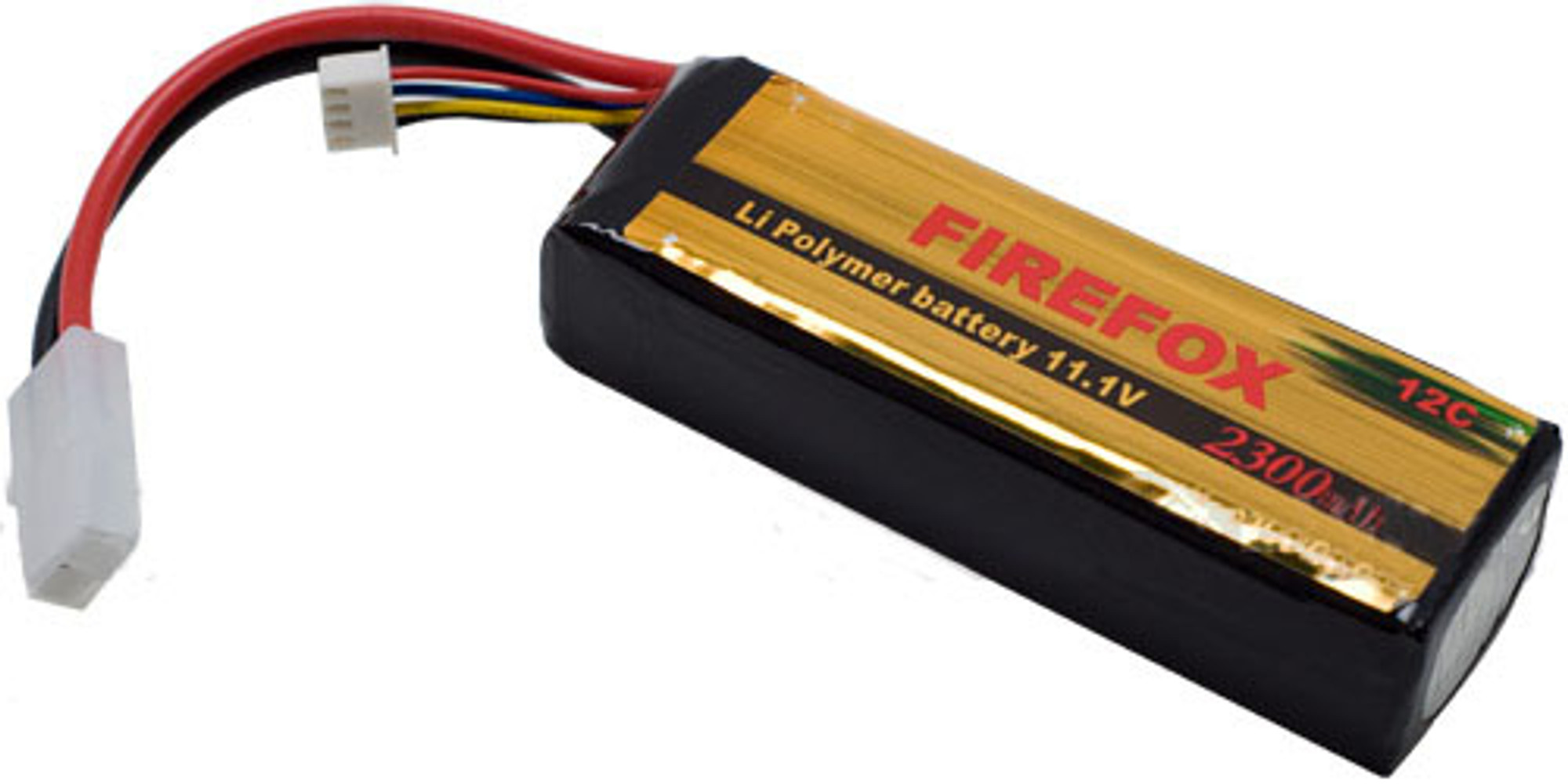 Firefox 11.1V 2300mAh High Performance Airsoft Li-Poly Battery Pack - Small Tamiya Connector