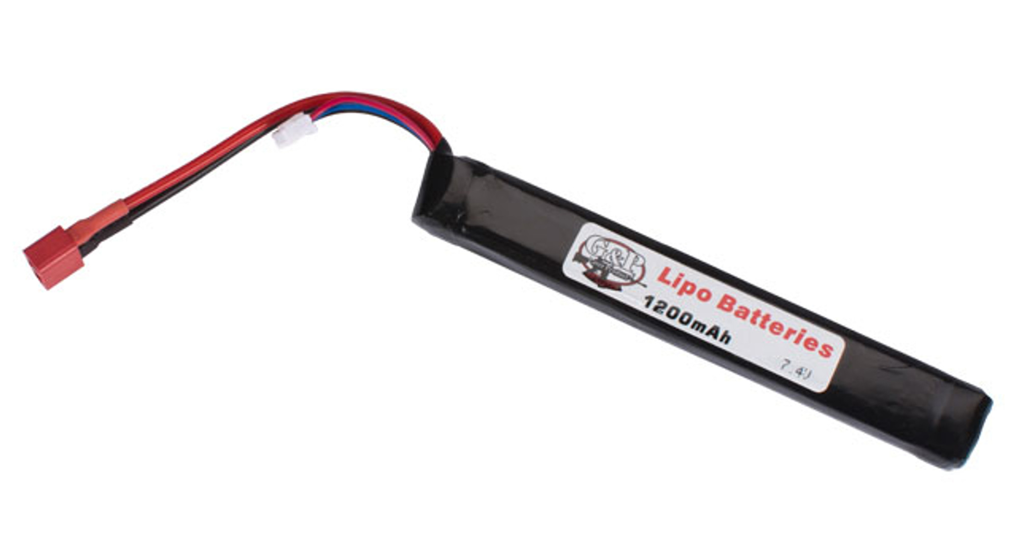 G&P 7.4V 1200mAh 20C Stick Type Lipo Battery (Fits M4 buffer tube  deans)