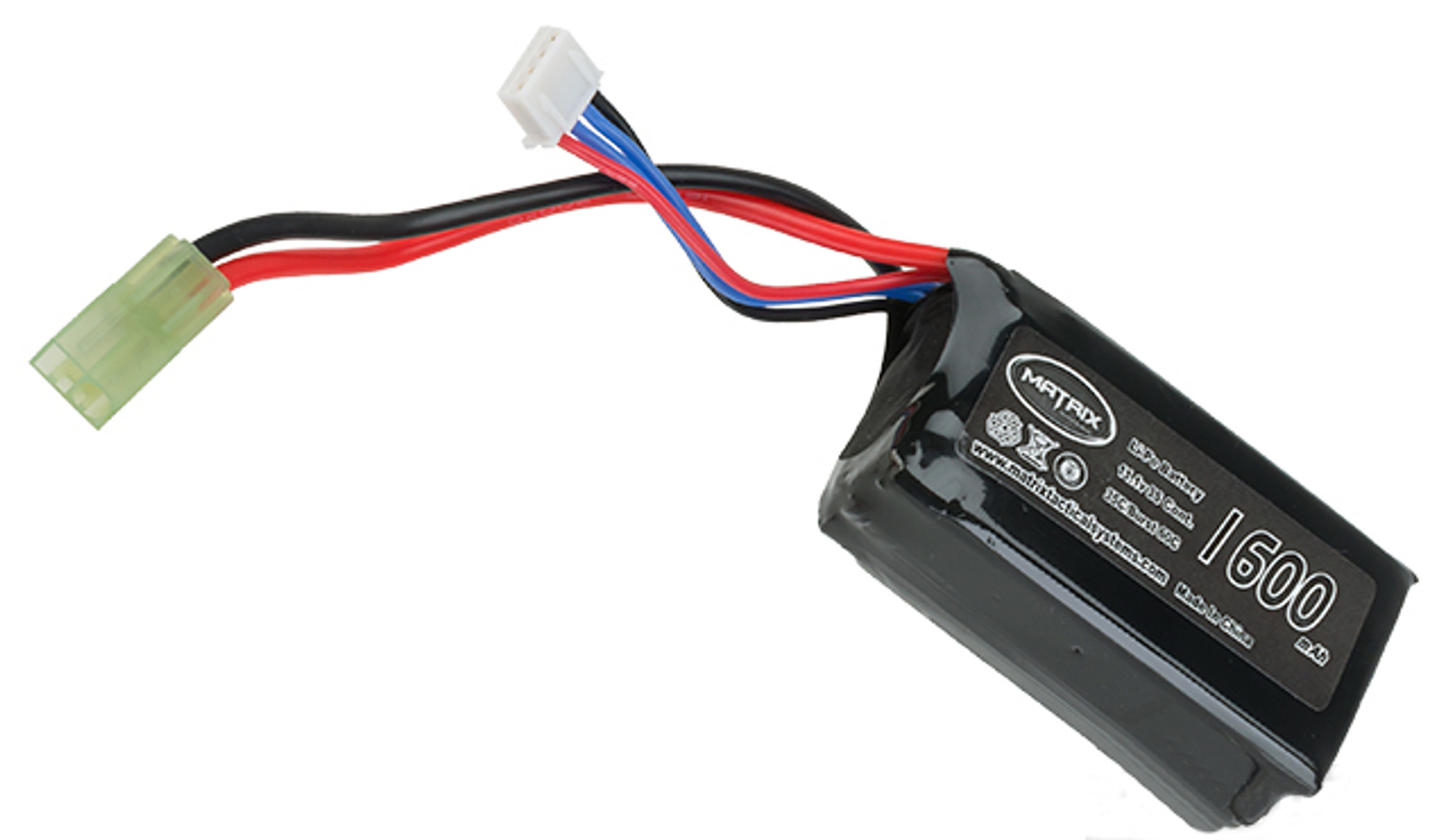 Matrix 11.1V 35C Continuous / 60C Burst 1600mAh High Performance Special Type Airsoft LiPO Battery Pack