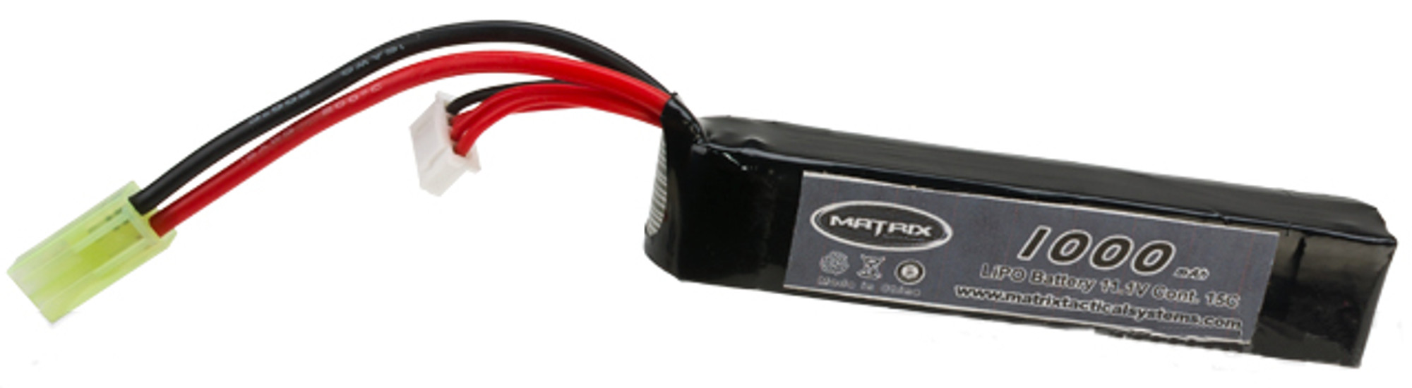 Matrix 11.1V 15/30C 1000mAh High Performance Airsoft LiPO Battery Pack