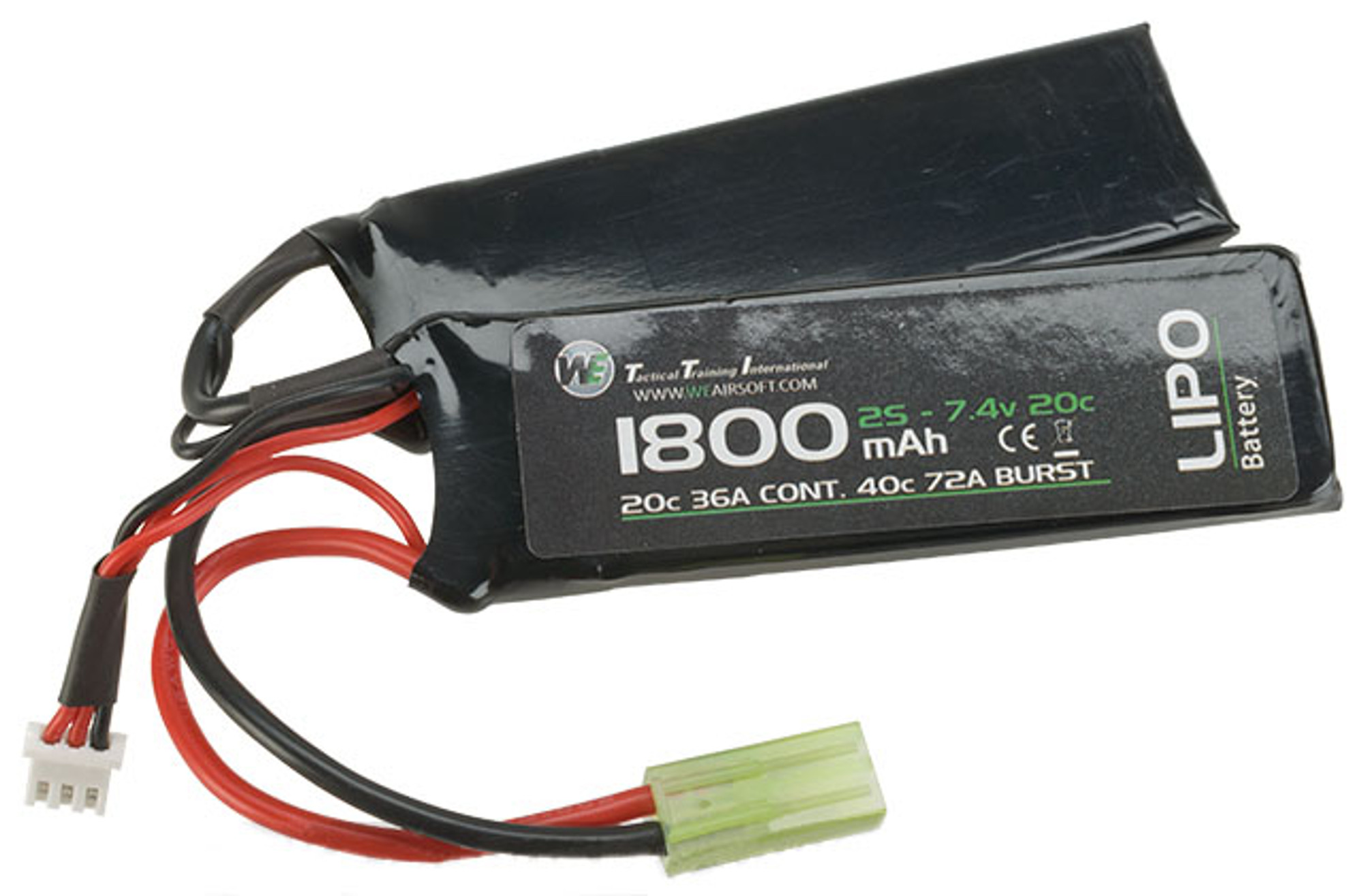 WE-Tech 7.4V 20C 1800mAh LiPo Battery - Butterfly Type