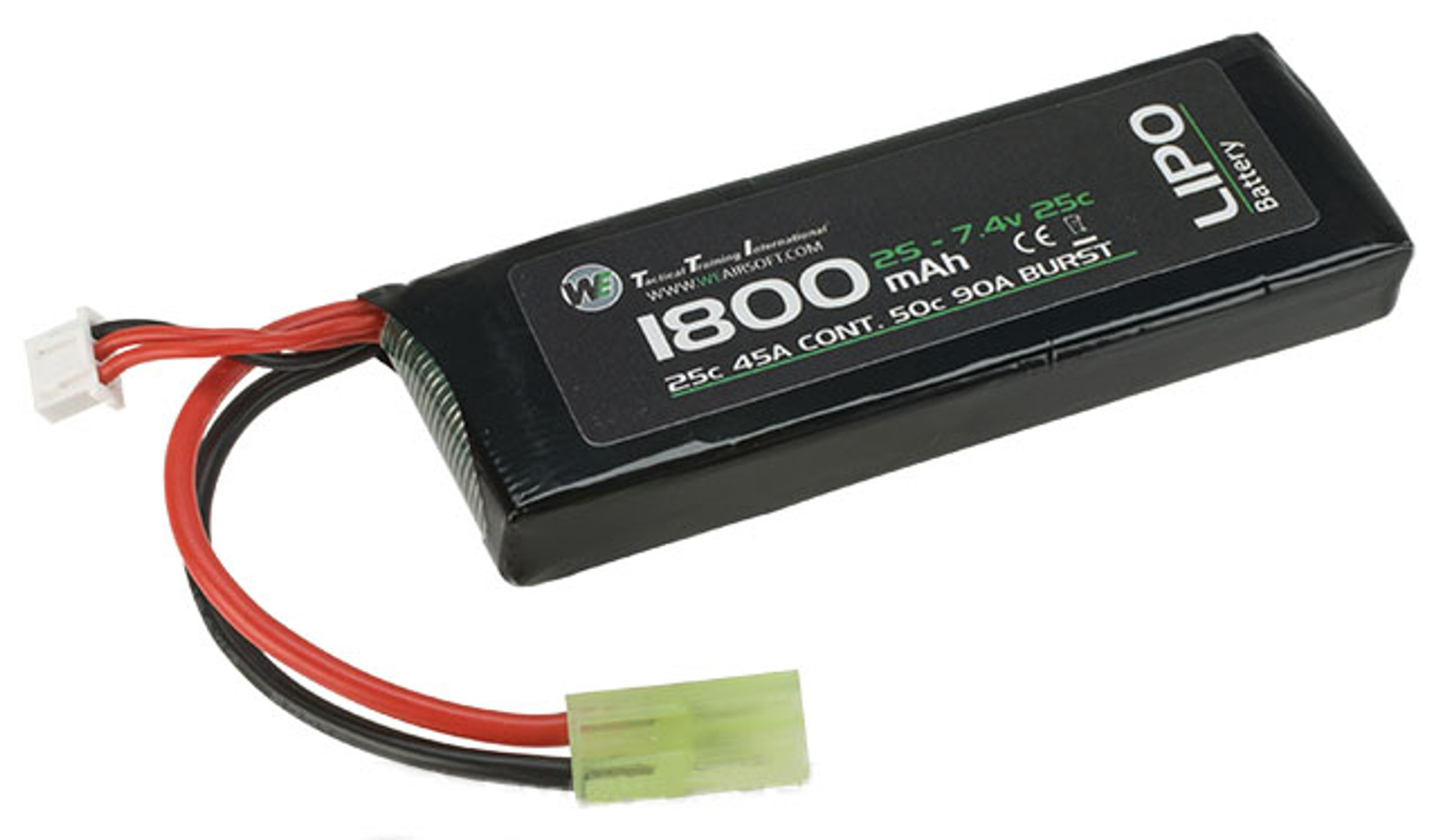 WE-Tech 7.4V 25C 1800mAh LiPo Battery - Brick Type