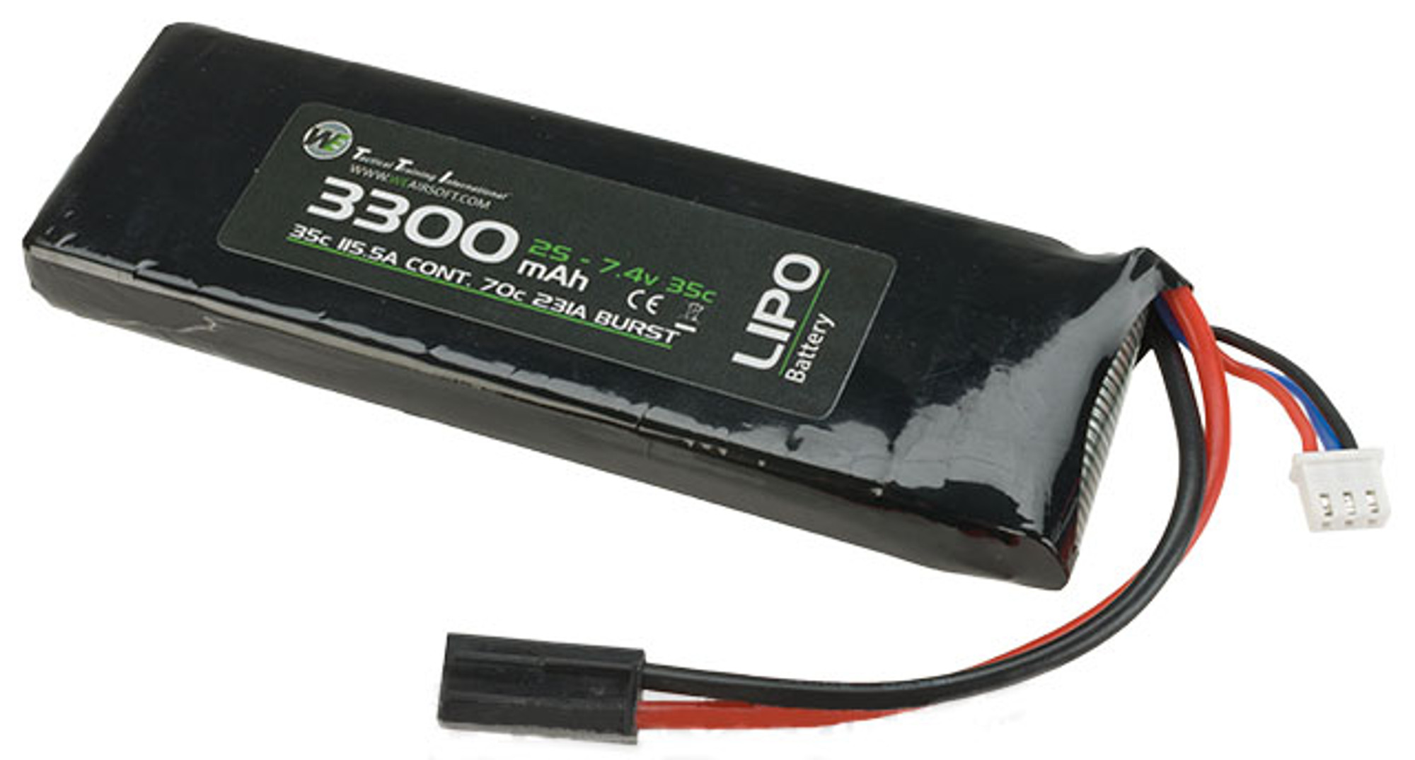 WE-Tech 7.4V 35C 3300mAh LiPo Battery - Brick Type